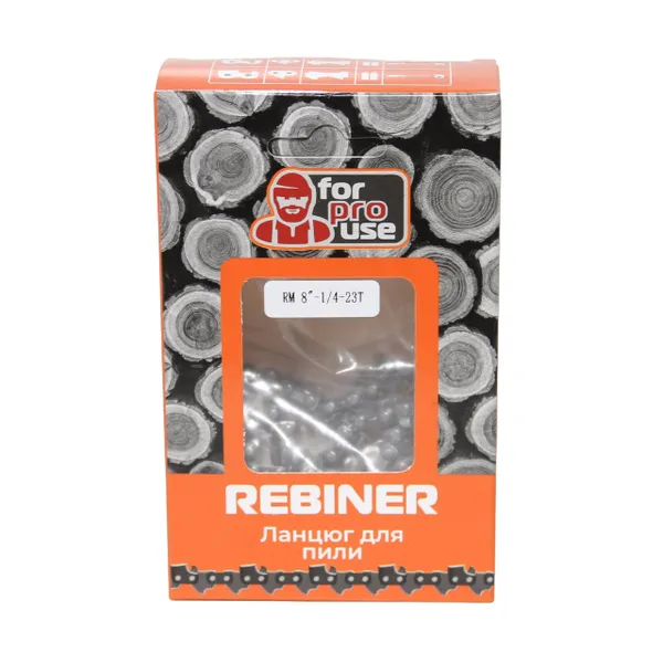 Цепь для мини пилы на 20 см шину, 46 звеньев, 1/4" шаг Rebiner