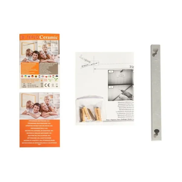 Керамическая электронагревательная панель (ИК + конвекция) с терм.-рег. Teploceramic TCH-RA500-BEIGE, до 10 м2, 60 х 60 см заказать