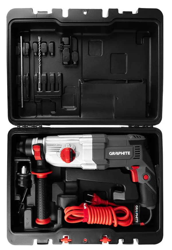 Купити Перфоратор GRAPHITE SDS-plus 900Вт 3.4Дж кейс 6.1кг зі знижкою