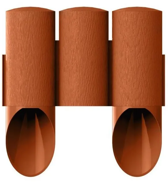 Купить Газонное ограждение Cellfast 3 MAXI, 10 секций по 21см, 2.1м, кирпичный