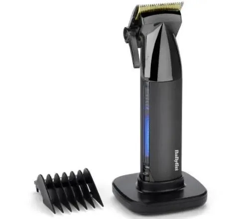 Машинка для стрижки  Babyliss Super-X Metal Series, акум., насадок-12, быстрая заряд, сумка для хранения, сталь с графитовим покрытием, чорно-серебр.