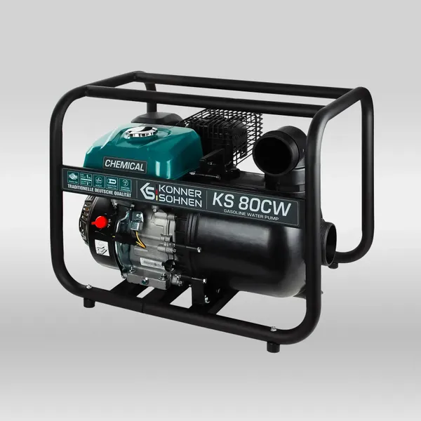 Мотопомпа бензиновая Konner&Sohnen KS 80CW 1000л/мин 7.0л.с 28кг заказать