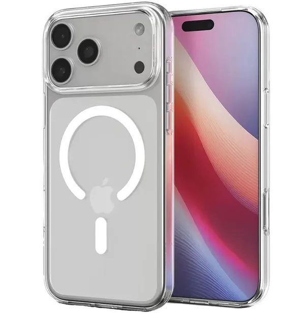 Чехол Spigen для iPhone 17 Pro, Liquid Crystal MagFit, Clear White