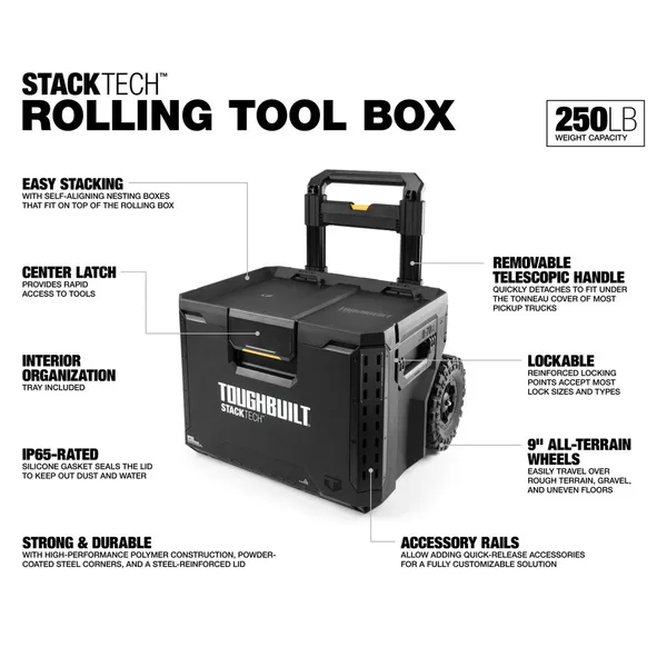 Скринька для інструментів TOUGHBUILT StackTech Rolling Tool Box TB-B1-B-70R цена в Украине
