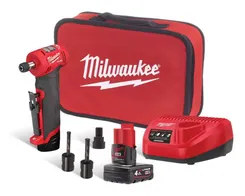 Шліфмашина кутова цангова акумуляторна MILWAUKEE M12 FDGA-422BA, (зарядний пристрій, акумулятори  М12 2 Аг та 4Аг , перехідник, фото