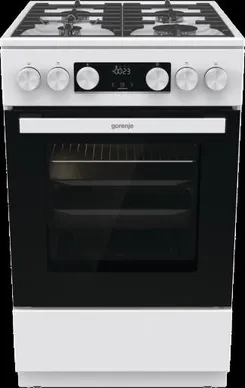 Плита Gorenje газова, 67л, 50x60см, дисплей, IconLed, чавун, білий фото