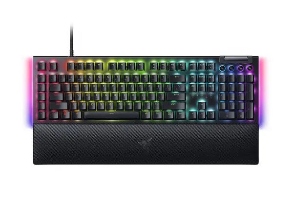 Клавиатура механическая Razer BlackWidow V4, 114key, Yellow Switch, USB-A, EN/RU, RGB, чёрный