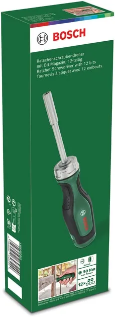 Отвертка Bosch 12 насадок, Tx, PZ, PH, SL, HEX заказать