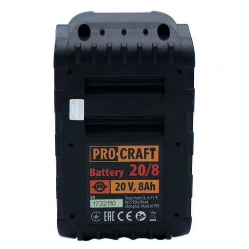 Аккумулятор 20 В, 8 А/ч Procraft 20/8 аккумуляторная батарея отзывы