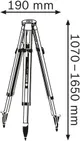 Купить Штатив Bosch BT170HD для оптических нивелиров, 5/8", 107-165см, 5.5 кг со скидкой