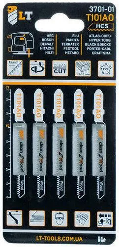 Пилки для лобзика LT-T101AO 5 шт. (3701-01) фото