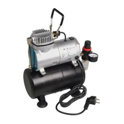 Міні компрессор безмасляний для аерографа поршневий MIOL 81-125 з ресівером фото