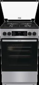 Плита Gorenje комби, 70л, 50x60см, дисплей, IconLed,эмалированные, серый