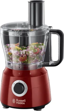 Кухонная машина Russell Hobbs Desire 600Вт, чаша-пластик, корпус-пластик, насадок-9, красный фото