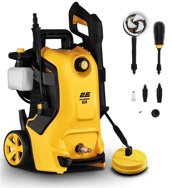 Минимойка высокого давления 2E AquaClean 150plus 2000Вт 150бар 450л/ч шланг 8м щётка патио 8.84кг