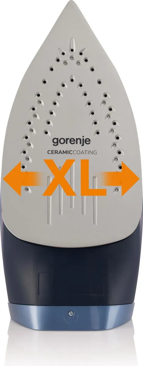 Утюг Gorenje, 3250Вт, 420мл, паровой удар -250гр, верт. отпаривание, антинакипь, автоотключение, керам. подошва, чорно-синій цена в Украине