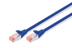 Патч-корд DIGITUS CAT 6 S-FTP, 0.5м, AWG 27/7, LSZH, синій фото