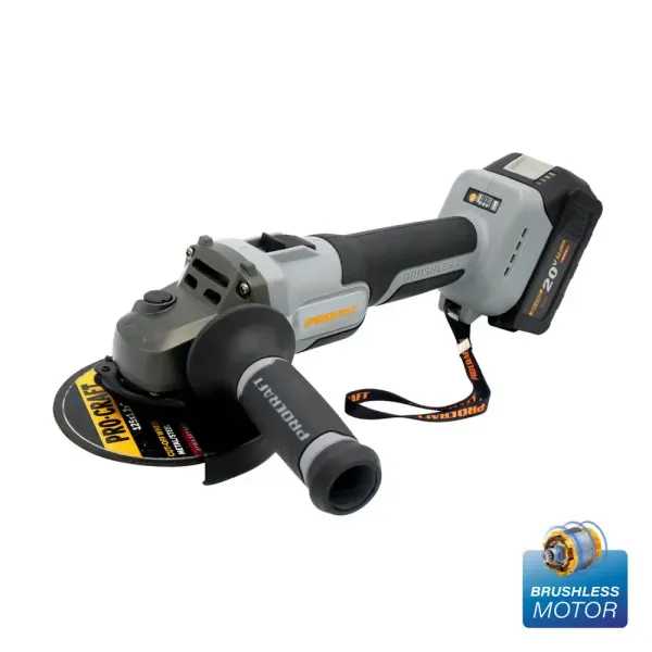 Безщіткова акумуляторна шліфмашина 125 мм Procraft Industrial AG125A в сумці (1 АКБ) Kick back control