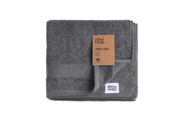 Полотенце махровое Ardesto SuperSoft, 50х90см, 100% хлопок, серый темный