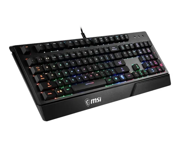 Клавиатура мембрана MSI Vigor GK20 UA 104key, USB-A, EN/UKR/RU, ColorLED, чёрный