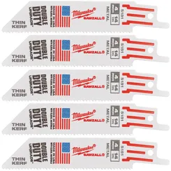 Полотно для шабельних пил THIN KERF MILWAUKEE, 100х1,8мм, (5шт), (метал) фото