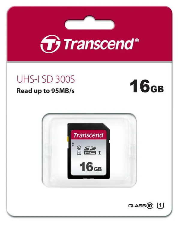 Карта памяти Transcend SD  16GB C10 UHS-I  R95/W10MB/s