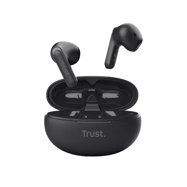 Наушники TWS Trust Yavi Earphones BT 5.3, ENC, SBC, Mic, Черый