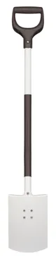 Лопата прямая Fiskars White с закругленным лезвием облегченная, 105 см, 1220 г фото №3