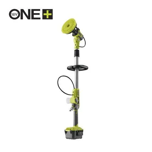 Щітка акумуляторна телескопічна Ryobi ONE+ RWTS18-0 18В диск 15см 210об·хв 1-1.4м подача води IPX7 3.4кг без АКБ та ЗП