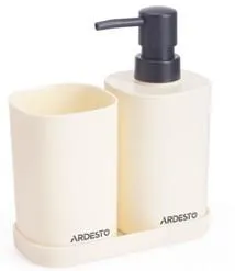 Набор для ванной комнаты ARDESTO Vigor 380мл, 3 предмета, полипропилен, бежевый