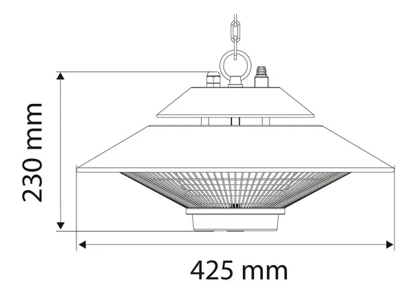 Заказать Обогреватель инфракрасный Neo Tools, подвесной, 1500Вт, 9м кв, 42.5х42.5х23см, пульт, IP44 с доставкой