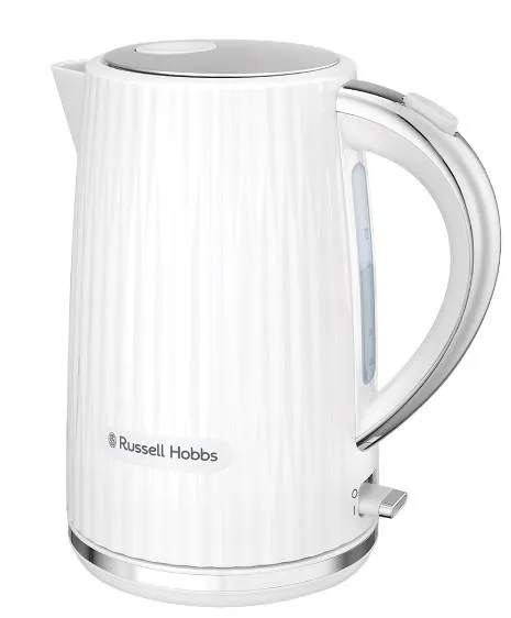 Электрочайник Russell Hobbs Eden, 1.7л, нержавеющая сталь, пластик, белый