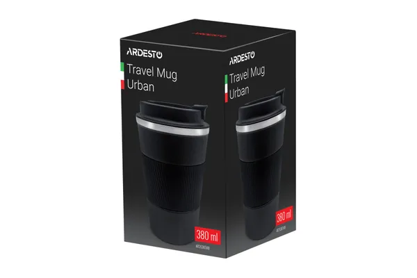 Замовити Термокухоль Ardesto Urban, 380мл, нержавіюча сталь, чорний з доставкою