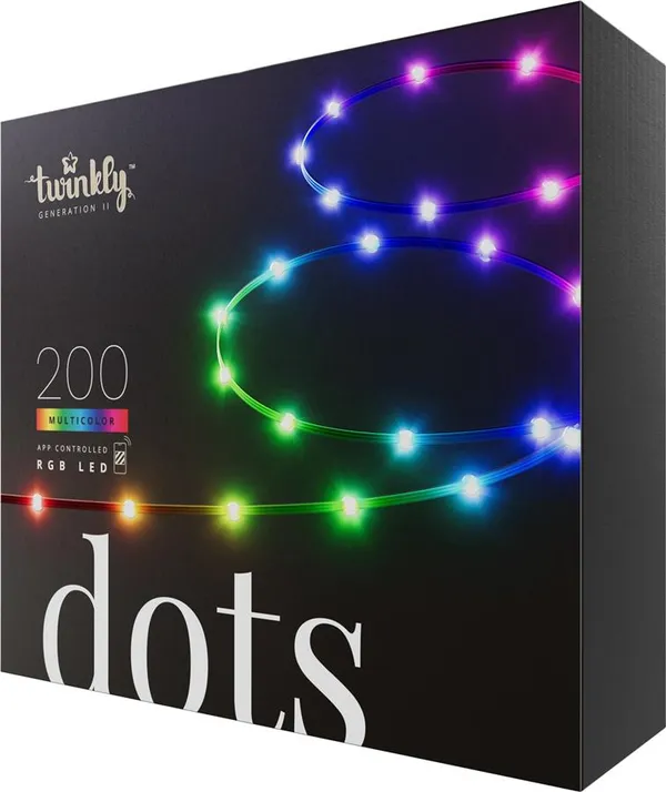 Гирлянда Smart LED Twinkly Dots Lights RGB 200 IP44 10м кабель прозрачный