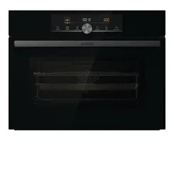 Духова шафа Gorenje електрична компактна, 50л, A+, дисплей, ф-ція мікрохвиль, чорний фото