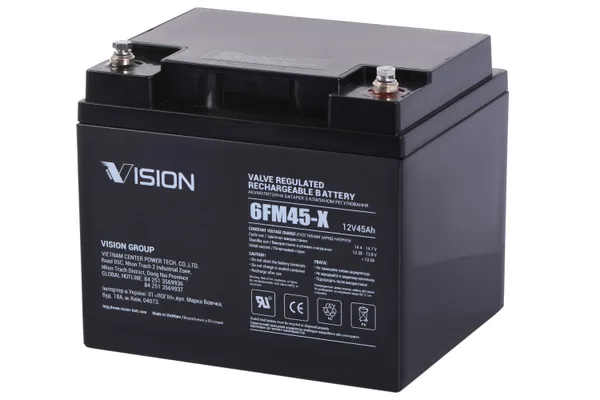 Акумуляторна батарея Vision FM, 12V, 45 Ah