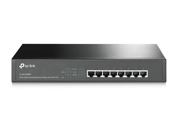 Коммутатор TP-LINK TL-SG1008MP 8xGE (8xPoE), 126Вт, Неуправляемый