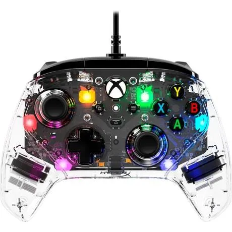 Геймпад HyperX Clutch Gladiate RGB, Xbox, PC, USB-A, прозрачный