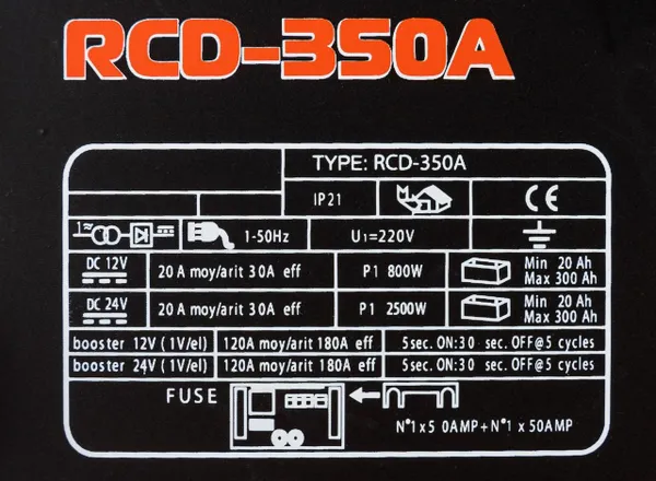 Пуско-зарядное устройство Rebiner RCD-350A фото №7