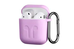 Чехол 2Е для AirPods (Gen 1-2, 2016-2019), Pure Color Silicone Imprint (1.5mm), фиолетовый фото