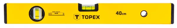 Уровень TOPEX тип 500, 40см, 2 капсулы, алюминиевый