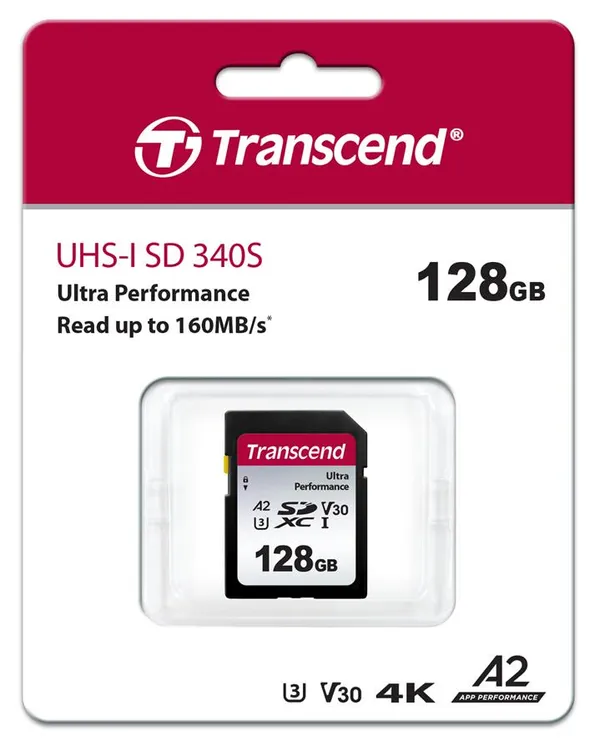 Карта памяти Transcend SD 128GB C10 UHS-I U3 A2 R160/W90MB/s 4K