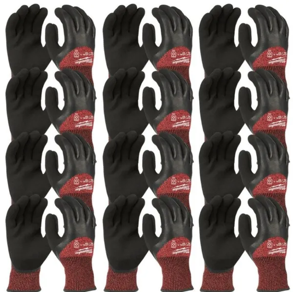 Рукавиці робочі зимові MILWAUKEE, з опором порізам 3/С рівня, розмір 9/L, (72шт) цена в Украине