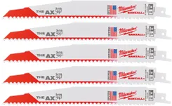 Полотно для шабельних пил AX FANG TIP MILWAUKEE, 230х5,0мм, (5шт), (деревина з цвяхами) фото