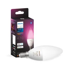 Лампа умная Philips Hue E14, 5.3W(40Вт), 2000K-6500K, RGB, ZigBee, Bluetooth, диммирование фото