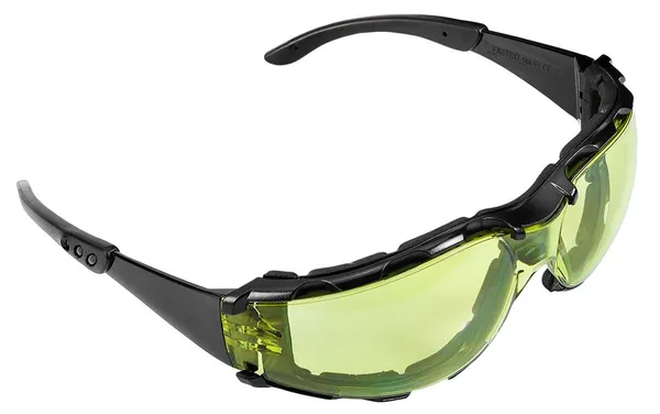 Окуляри захисні Neo Tools протиосколкові, клас захисту FT, гумові дужки, полікарбонат, жовтий отзывы