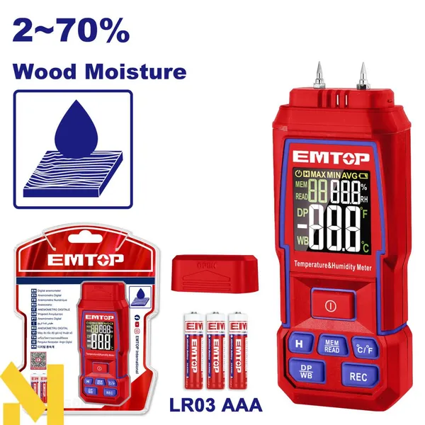 Влагомер для древесины EMTOP EMNN35031