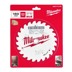 Диск пиляльний PFTE MILWAUKEE, O160х20х2,2мм, 24 зуб. фото