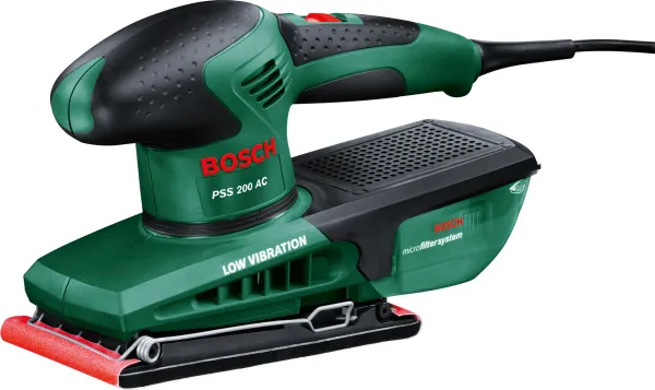 Шліфмашина вібраційна Bosch PSS 200 AC 200Вт платформа 93x230 24000кол·хв 1.6кг