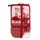 Подарочный набор для кухни ARDESTO Christmas Gingerbread, 3шт, 100% хлопок (полотенечко), 100% полиэстер (прихватки), красный